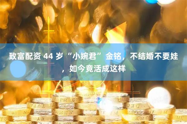 致富配资 44 岁 “小婉君” 金铭，不结婚不要娃，如今竟活成这样