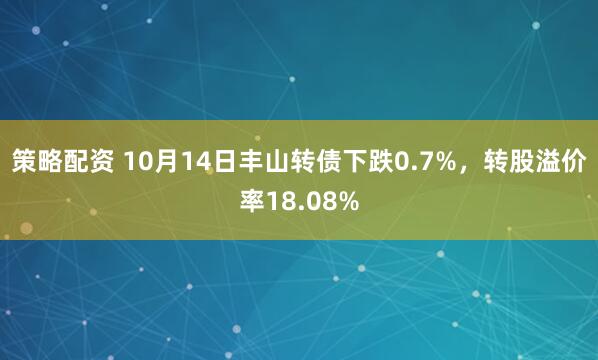 策略配资 10月14日丰山转债下跌0.7%，转股溢价率18.08%