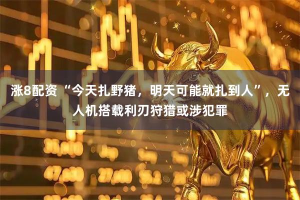 涨8配资 “今天扎野猪,明天可能就扎到人”,无人机搭载利刃狩猎或涉犯罪