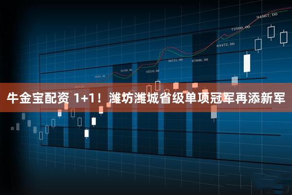 牛金宝配资 1+1！潍坊潍城省级单项冠军再添新军